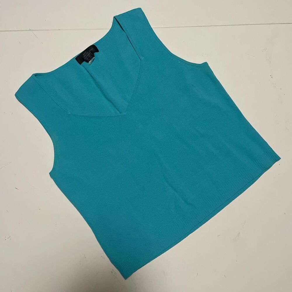 Vintage Teal Boxy Tank Top